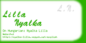 lilla nyalka business card